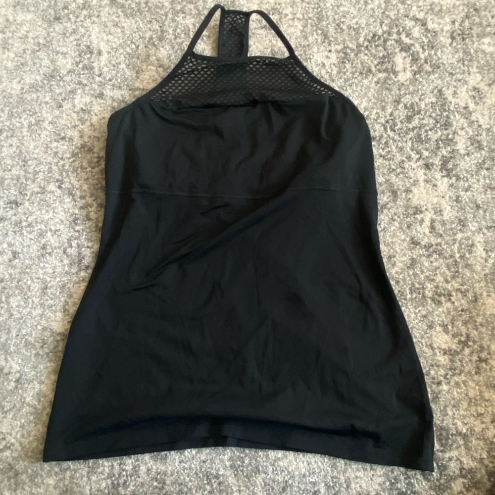 Black Halter Activewear Top
